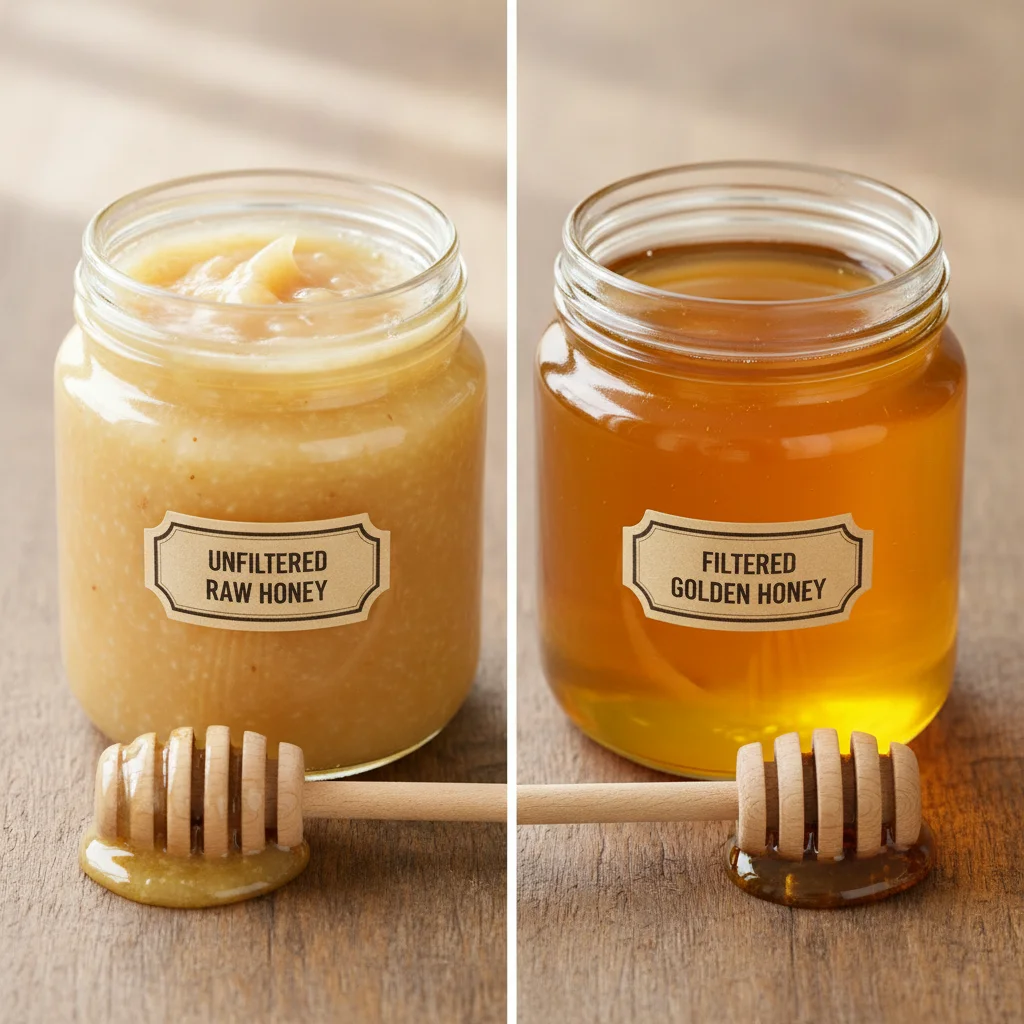 filtered vs unfiltered honey
