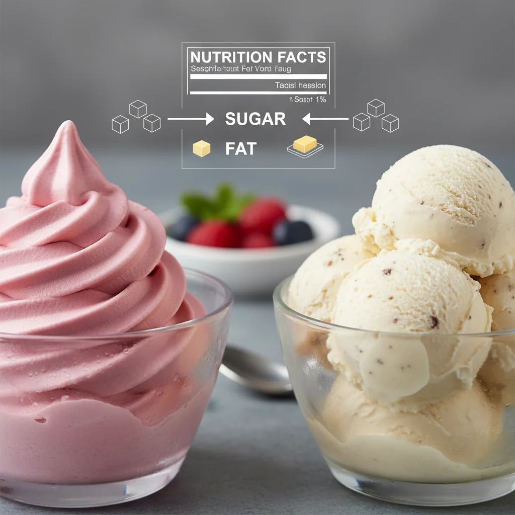 frozen yogurt versus ice cream