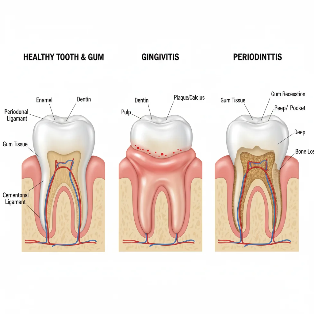 gingivitis vs periodontitis