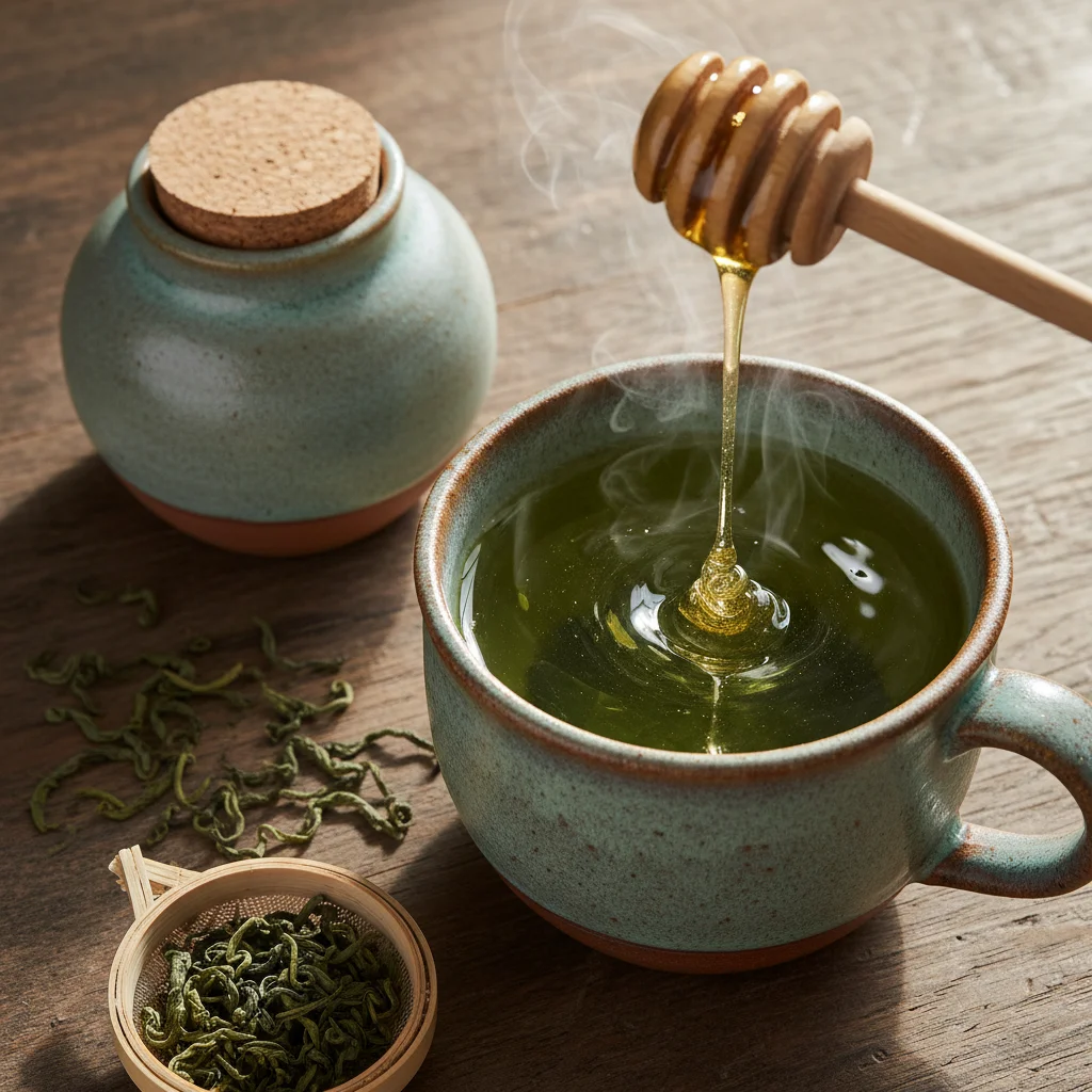 green tea with honey
