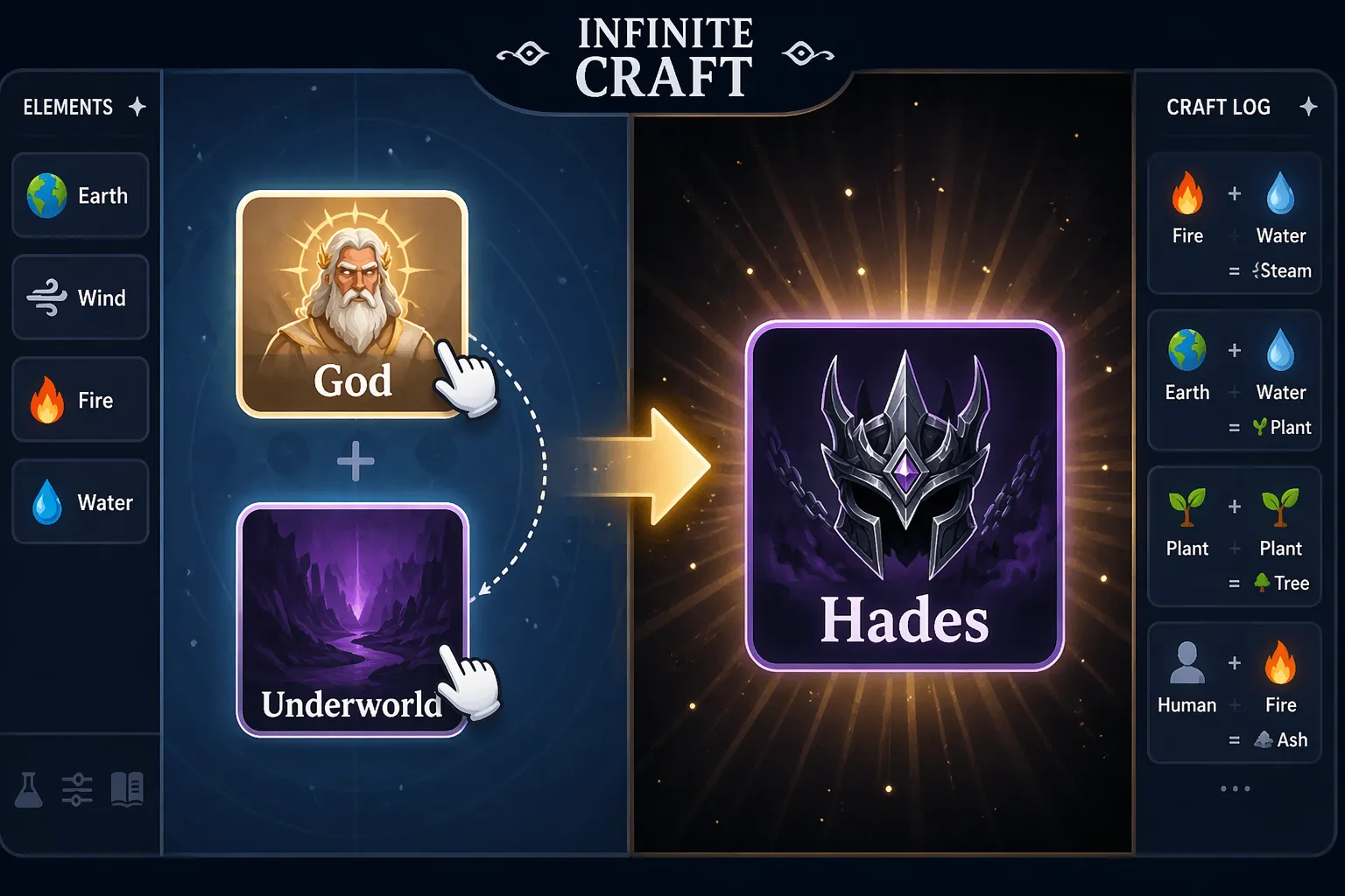 how to make hades in infinite craft