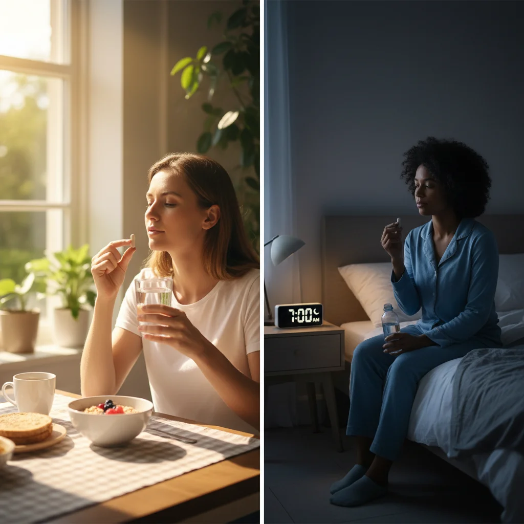 should you take probiotics at night or morning