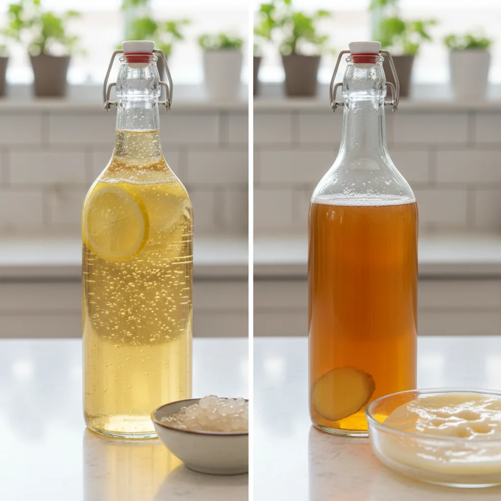 water kefir vs kombucha